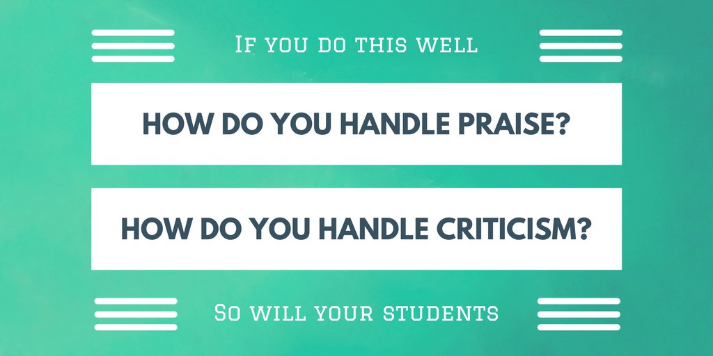StephanPanico's tweet photo. Learning to handle criticism AND praise. Critically important for growth. https://t.co/kXQTZP61xD