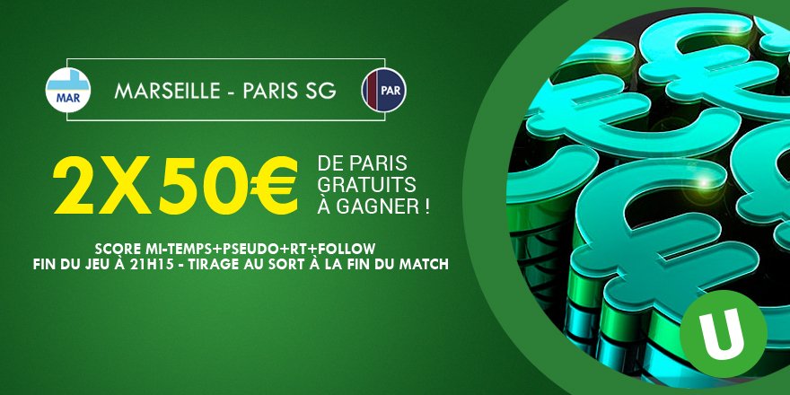 UnibetFrance's tweet image. ⚽️💰 Quel sera le score à la pause de #OMPSG ? 2x50€ de #freebet à gagner. 
#TeamParieur