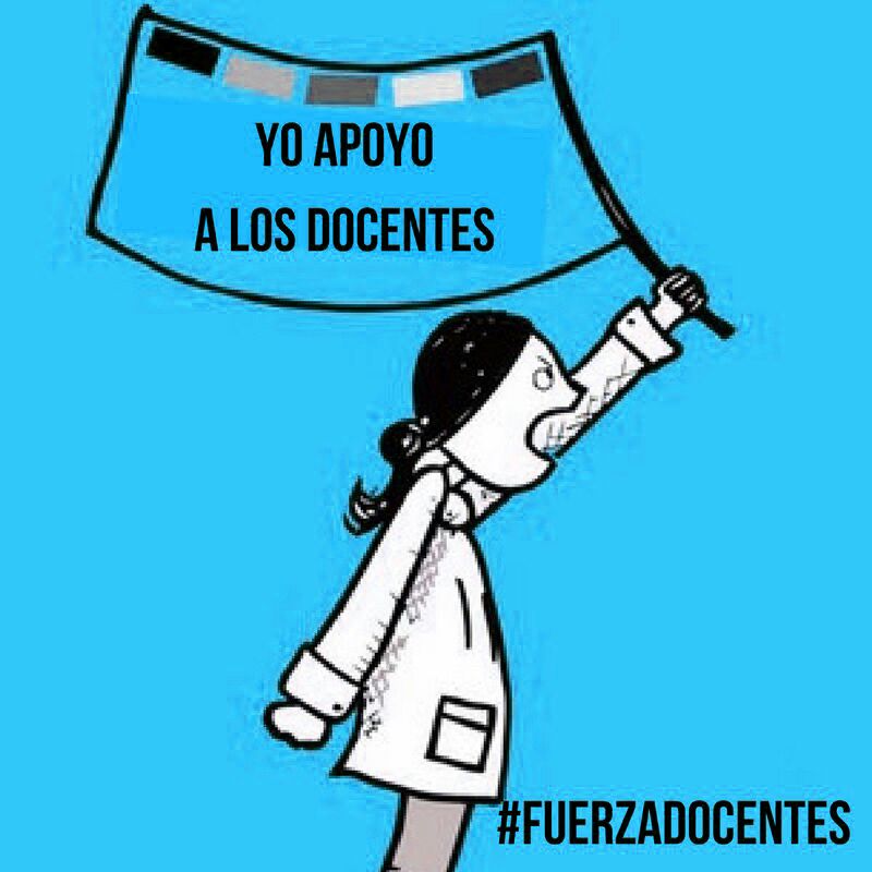 DChabagno's tweet photo. Gritalo bien fuerte...que todos escuchen!!! 

#ApoyoALosMaestros 
#ParitariaNacionalDocente 
#6MTodosALaMarcha https://t.co/evDgqRoS6O