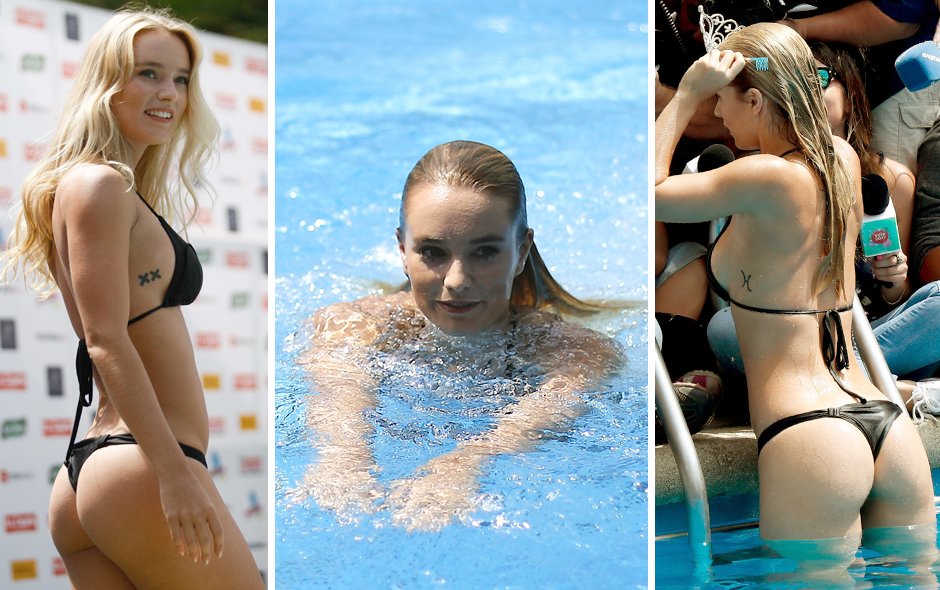 Fotos: Mira las instantáneas que dejó el esperado #piscinazo de #KikaSilva, la reina de Viña 2017 emol.com/fotos/38801/