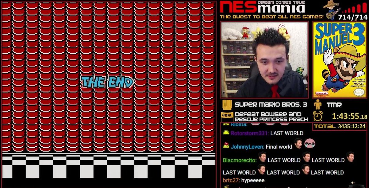 Kotaku's tweet image. After three years speedrunner finally beats all 714 NES games bit.ly/2lUETlw