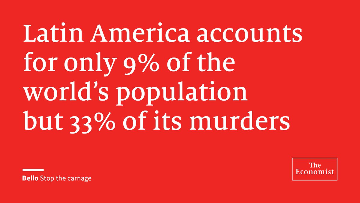 TheEconomist's tweet photo. Many Latin American governments are failing in their most basic task: to keep their citizens safe https://t.co/NcFJIqZgQT https://t.co/Nd8z44eaTA