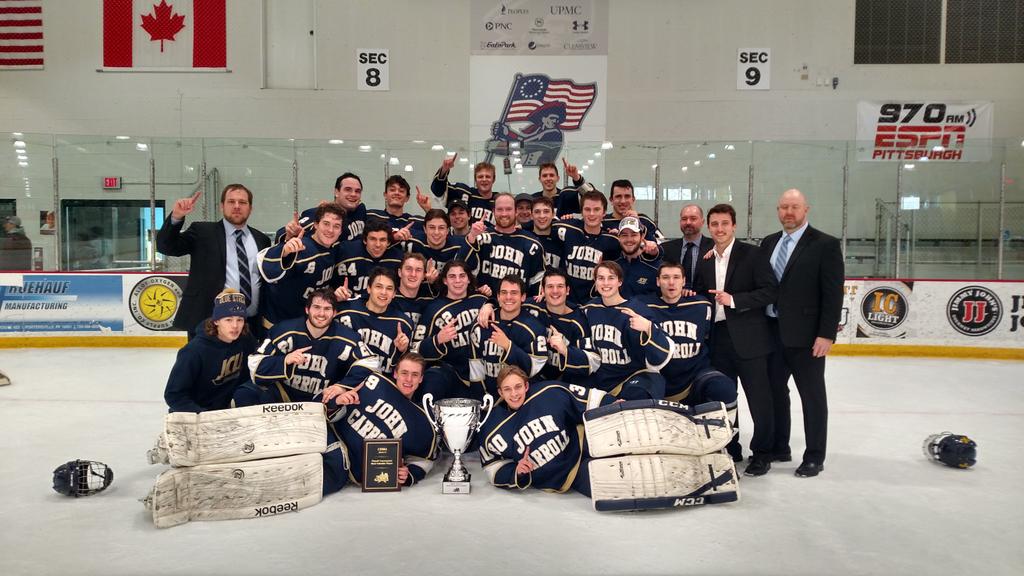 hockeyjcu's tweet photo. Ladies and gentlemen, once again, your 2017 CHMA playoff Champions! https://t.co/9DPQN1PSOd