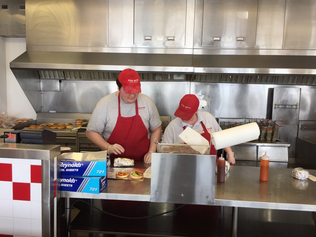 kenandbl's tweet photo. Having a blast with burgers and fries at Five Guys!!  Just tell them you are supporting the Food Bank!! https://t.co/MhssuU5EvQ