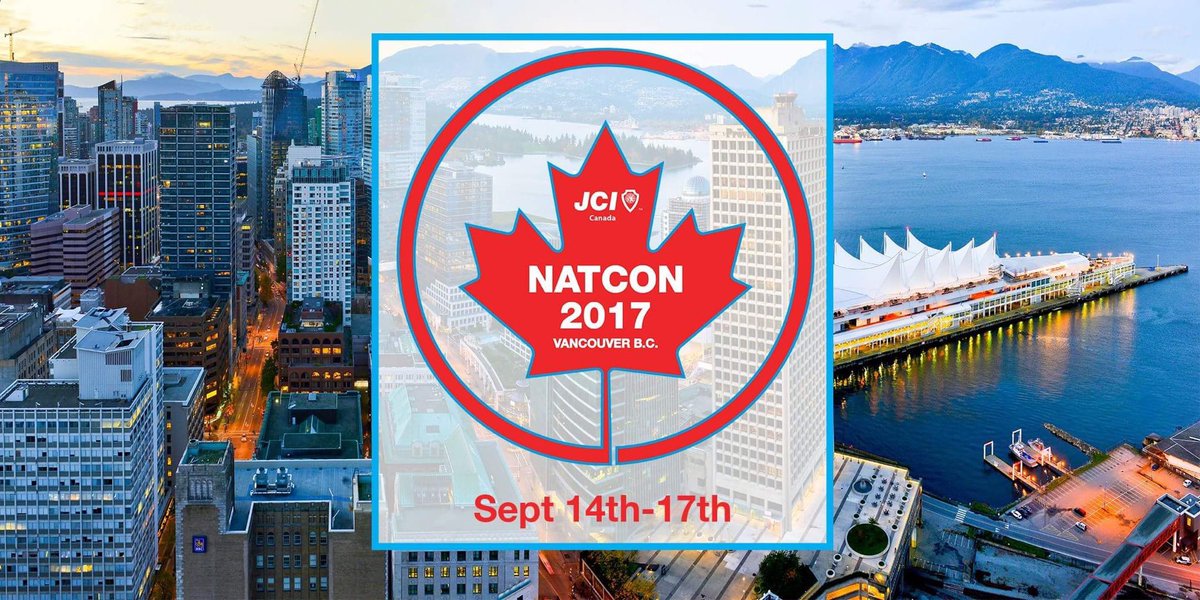 JCIStCatharines's tweet photo. Registration for the @JCICanada National Convention hosted by @jcivancouver September 14-17, 2017 is now open visit https://t.co/KQdhpNJoUY https://t.co/gUYNZe5xfm