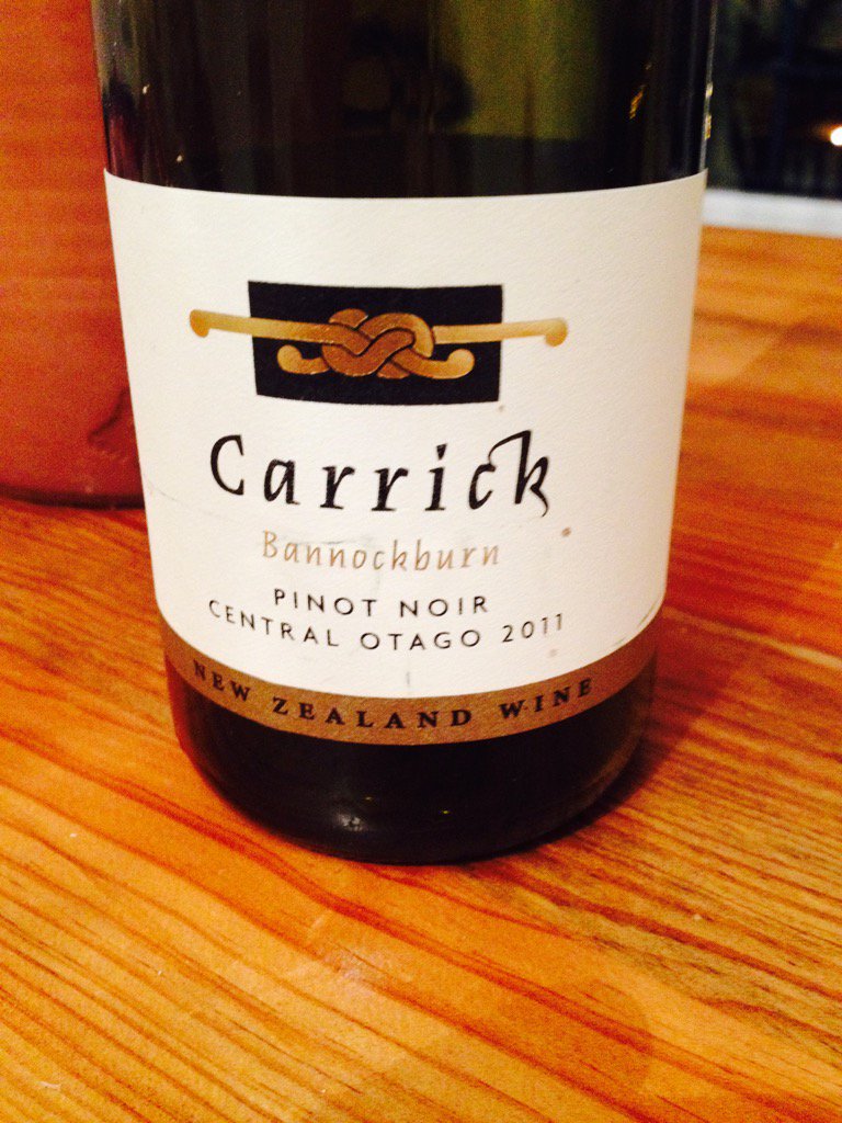 <a href="/carrickwines/">Carrick Wines</a> Bannockburn 2011. What a great bottle! So lovely fine texture. Thanks a lot. Need magnum the next time.