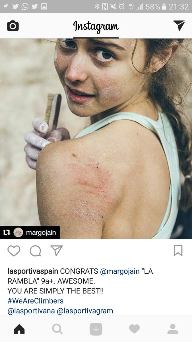 PROUD OF YOU #MARGO "La Rambla" 9a+. Un nuevo hito <a href="/lasportivatwitt/">La Sportiva</a> #Solution #WeAreClimbers