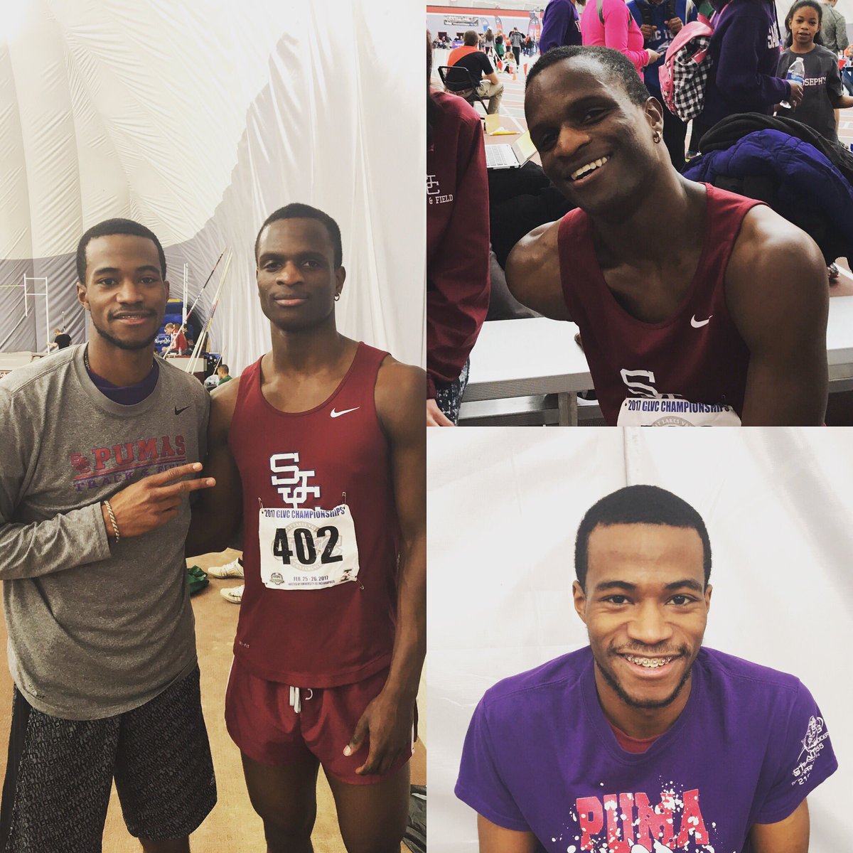 sjctf's tweet photo. Phil won triple jump and @TevinRiddle1 took second! #sjcathletics #pumanation #sjctf #glvctrack https://t.co/gv1kBoA7Ys