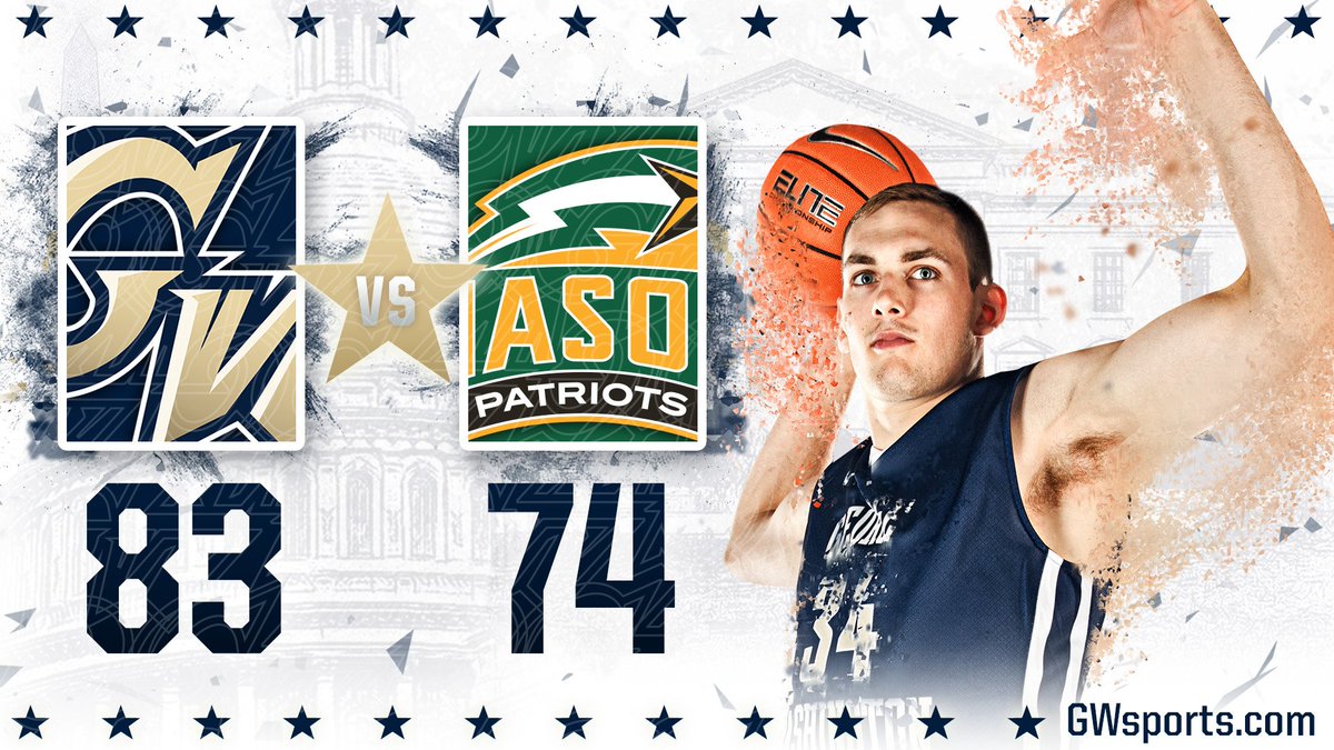 FINAL: GW 83, Mason 74. It's a #RevRivalry sweep! The Colonials win their third in a row and 8th straight over Mason!