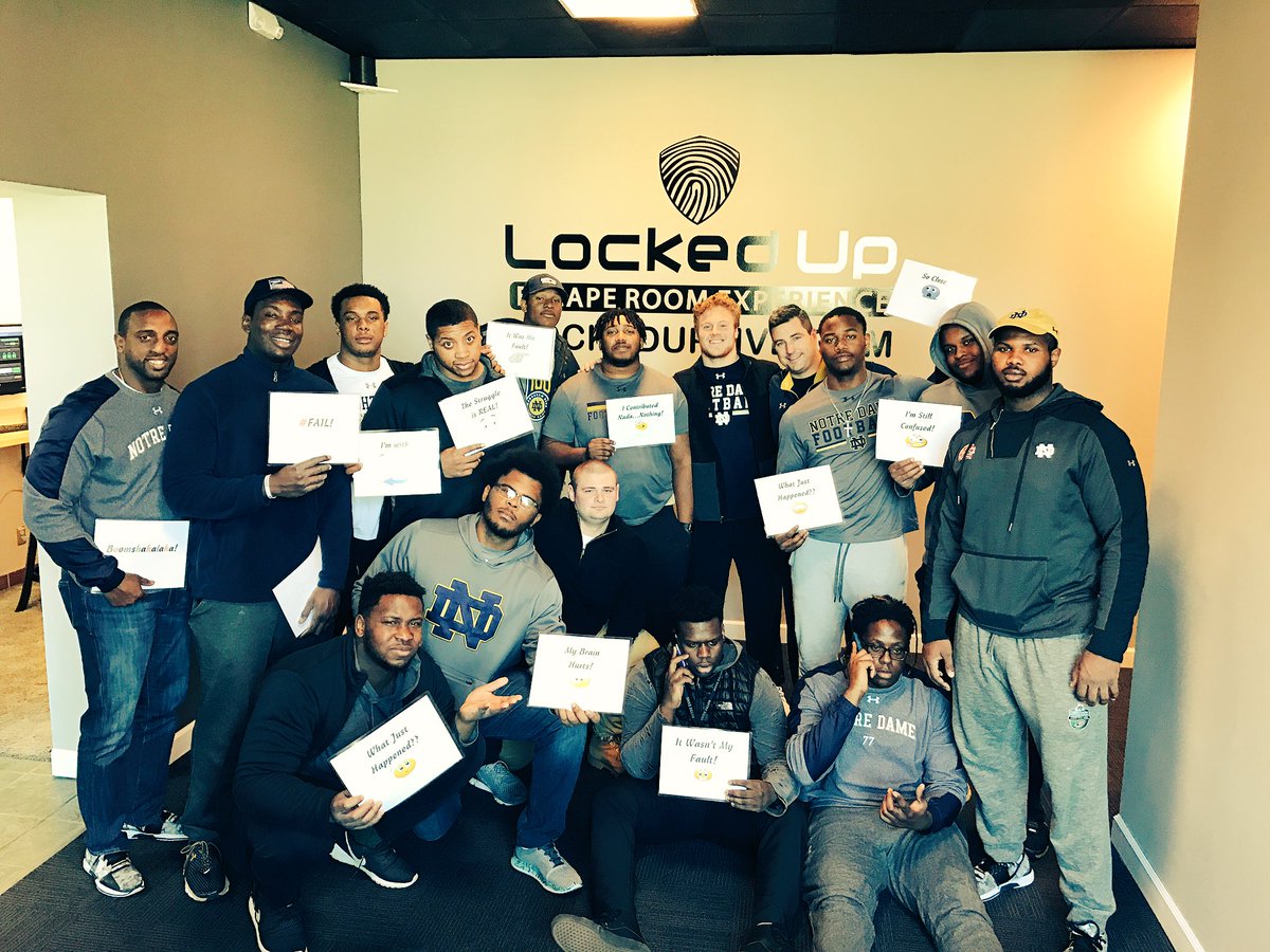 We didn't escape the room but we grew our Brotherhood! 

🍀Defensive Line 2017🍀