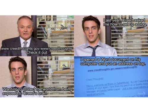 SarahAshClark's tweet photo. Starting a blog today and considering pulling this trick on myself to save the world from all of my #SarahThoughts https://t.co/1HqifUQmKb