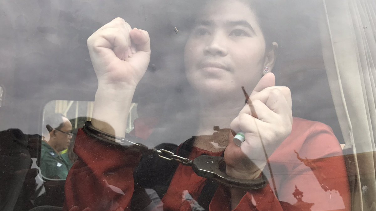 LICADHOCanada's tweet photo. Extra #blackmonday today. Tep Vanny at the court of appeals and the Adhoc 5 at supreme court. All courts of injustice. #freeHRDkh #Cambodia https://t.co/zRk0m3HnbI