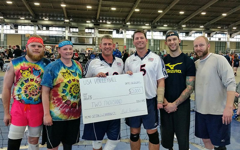 Eric Duda &amp; Brent Rasmussen captured 1st-ever Tulsa 2-on-2 Narrow Court Sitting Volleyball Cash Tourney held Feb. 25 bit.ly/22617TulsaSitt…