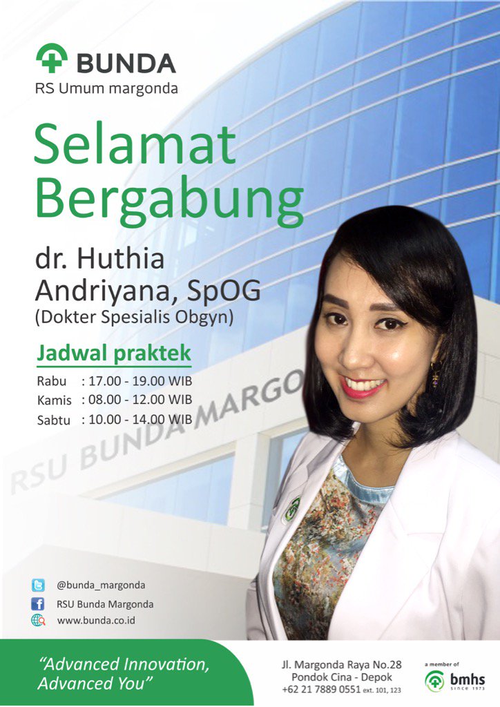 Telah bergabung bersama <a href="/bunda_margonda/">RSU Bunda Margonda</a> dr. Huthia Andriyana, SpOG
