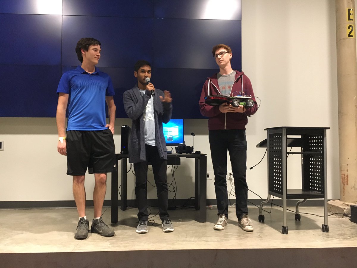 intel_stewart's tweet photo. Third place overall winners, team DeMiner with their mine detecting Edison Rover at @deserthacks https://t.co/3FetlmqW6Z