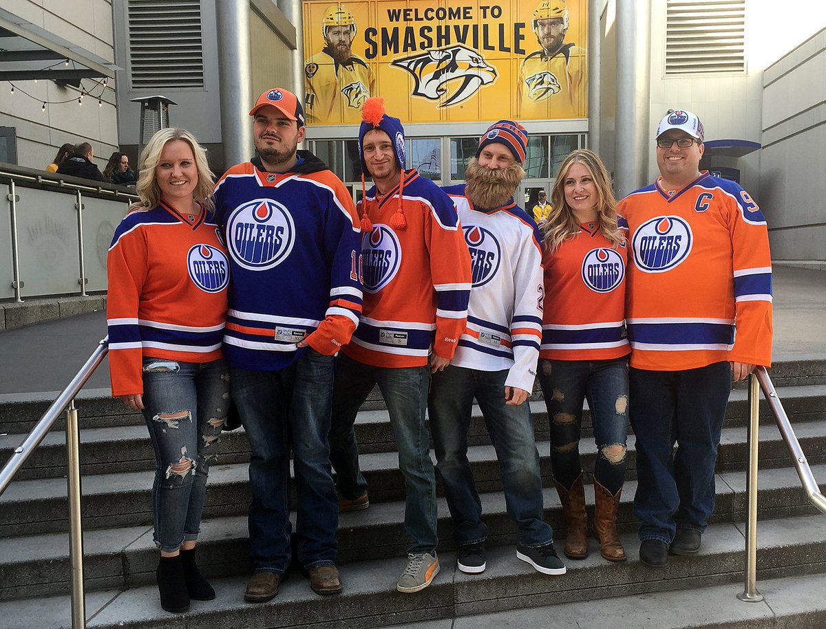 EdmontonOilers's tweet photo. Congrats to our @Molson_Canadian &amp; @LiquorDepot contest winners in Music City for today's #EDMvsNSH matchup! https://t.co/YshOrpFFCV