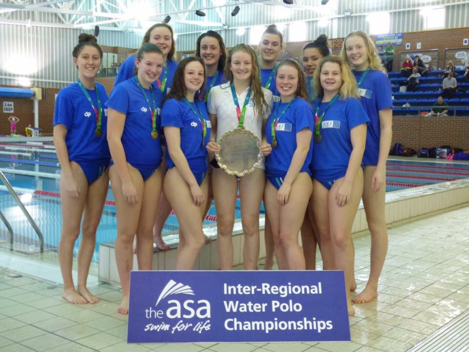ENGWaterPolo's tweet photo. Congrats @ASAsouthwest U18 women's water polo team, winners of the 2017 inter-regionals, with @SwimNorthwest 2nd &amp; @asaser 3rd. https://t.co/G9n90t320D