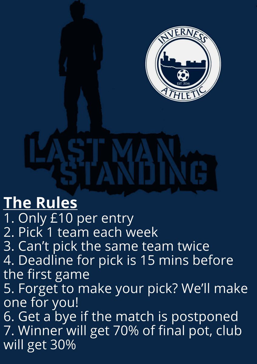 InvernessAthFC's tweet photo. ⚽️💰INVERNESS ATHLETIC FC LAST MAN STANDING💰⚽️
Think you know football? Put your money where your mouth is, join us for a chance to win big 💰 https://t.co/sy3o2Azz5K