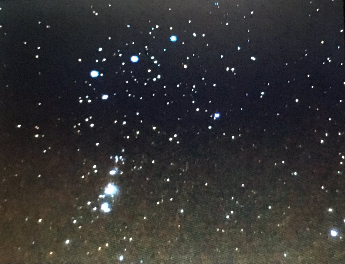 overexposed picture of the night sky with hundreds and hundreds of stars visible