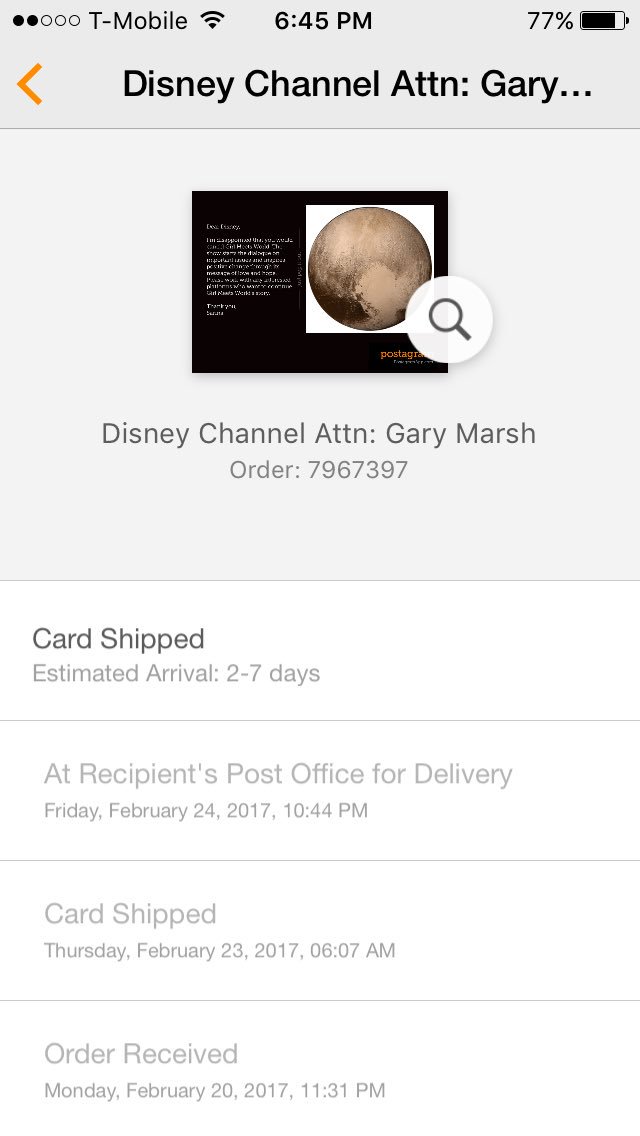ShefDrake1's tweet photo. .@aloha_spirit08 Your #Postcards4pluto have arrived at Disney, Hulu & Amazon Studios' offices. Can't afford shipping? DM me! @SaveGMWDotCom https://t.co/y311vpTyEr