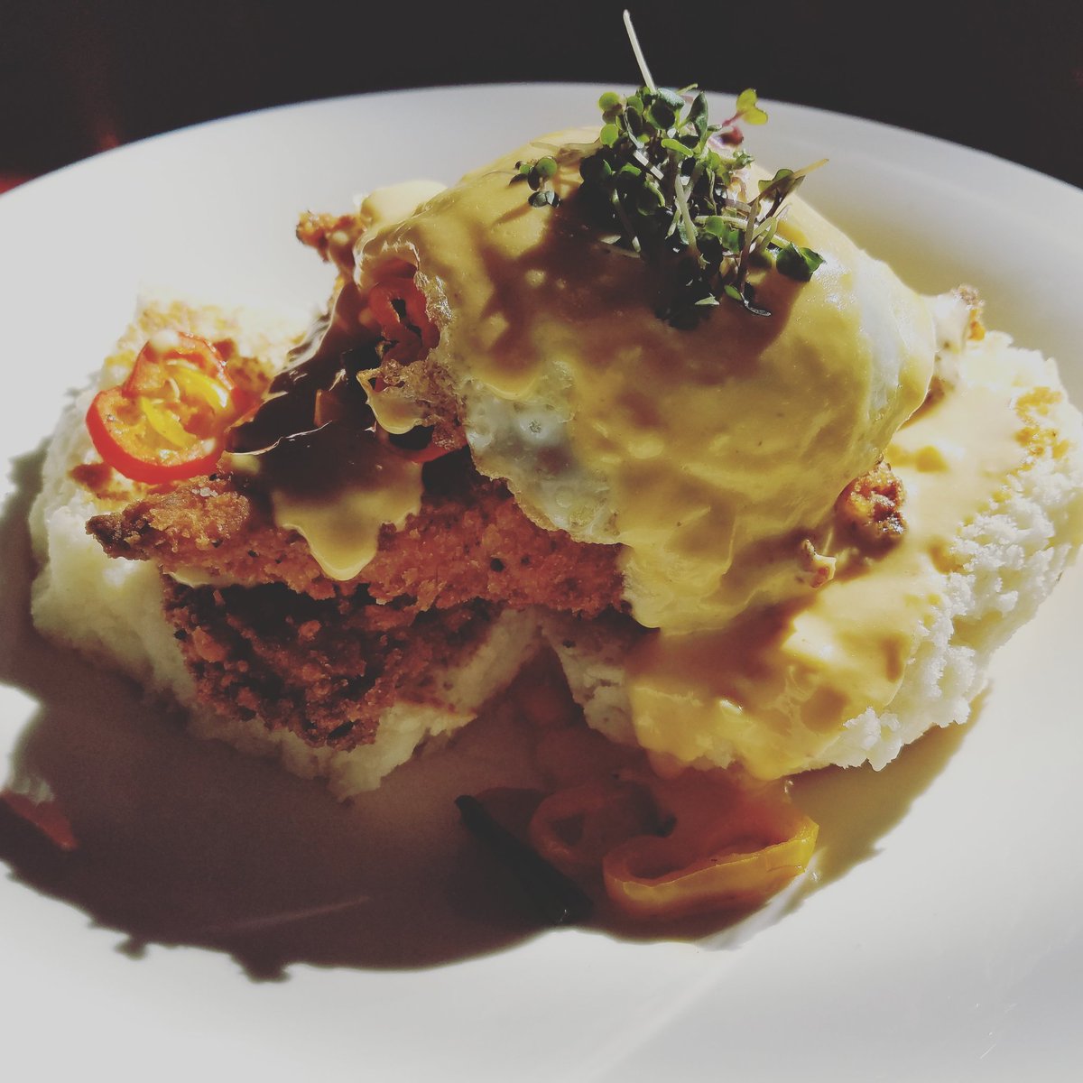 Fried Chicken Benedict for brunch today at H-Street Kitchen was fantastic.  Come see us next Sunday!