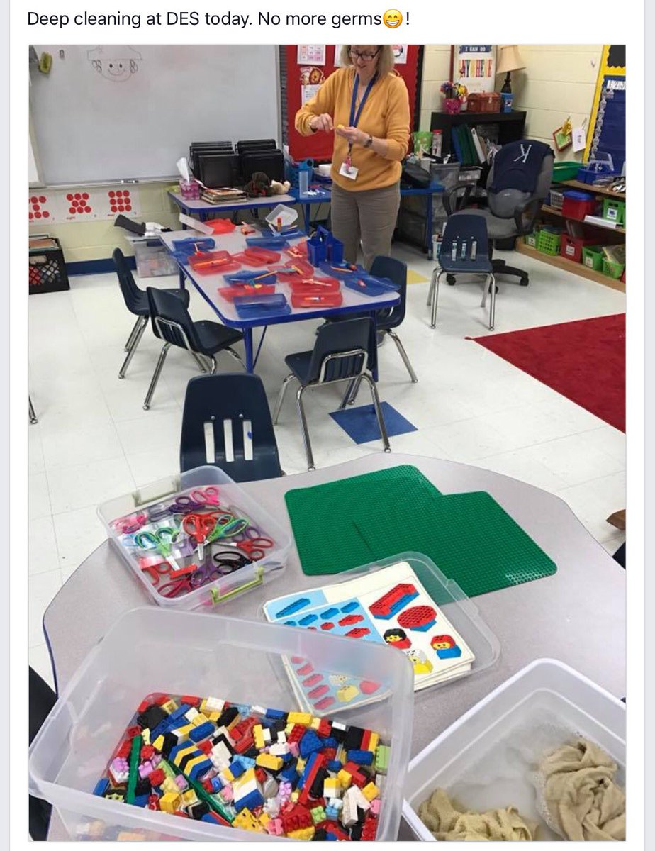 DadeElementary's tweet photo. From the cafeteria to the classrooms, Dade Elementary has been sanitized and is ready for class on Monday. #dedicatedfaculty&staff https://t.co/42mBkIkkRp