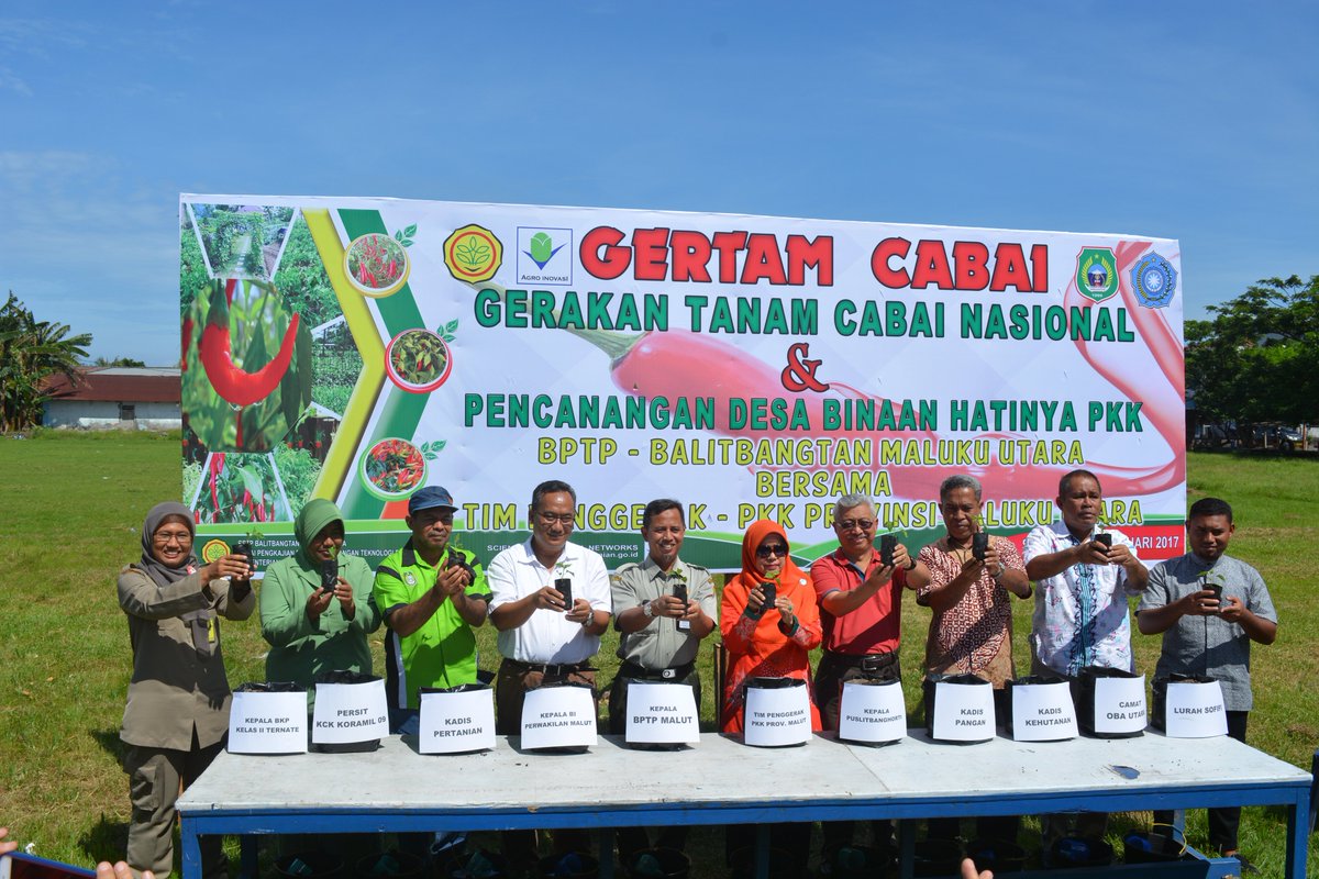 bptp_malut's tweet photo. Gerakan Tanam (Gertam) Cabai BPTP Balitbangtan Maluku Utara bersama Tim penggerak PKK Provinsi Maluku Utara
#gertamcabe #UPSUS #Kementan https://t.co/oYn7CnndJs