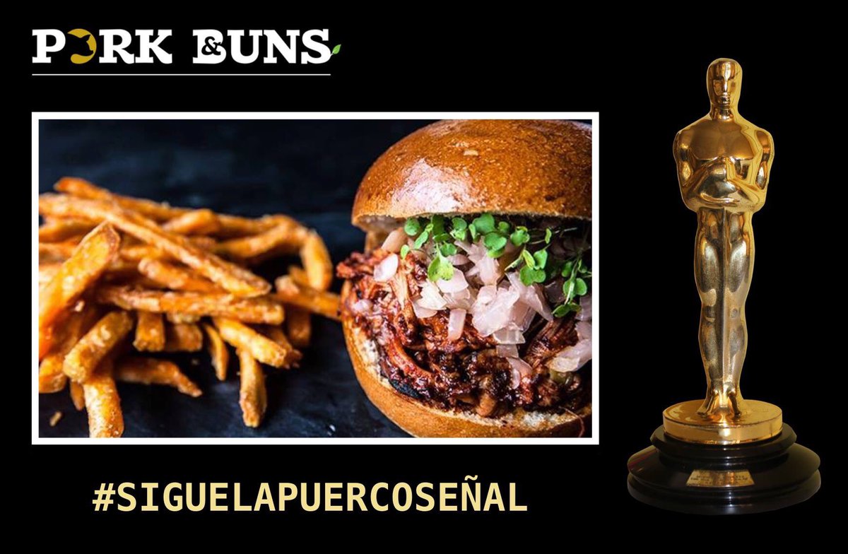 El premio al mejor Pulled Pork de la ciudad es para... 

¡Pork and Buns! 😅🎉🐷 #Oscars2017