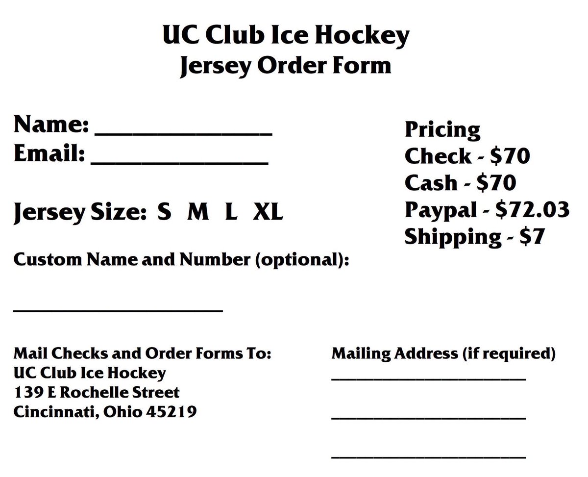 Uc Bearcat Club Hockey On Twitter Don T Forget Jersey Sale Price 70 Email Ucclubicehockey Gmail Com For More Info Sale Ends This Wednesday March 1 Don T Miss Em Https T Co Bnvxrbj30t