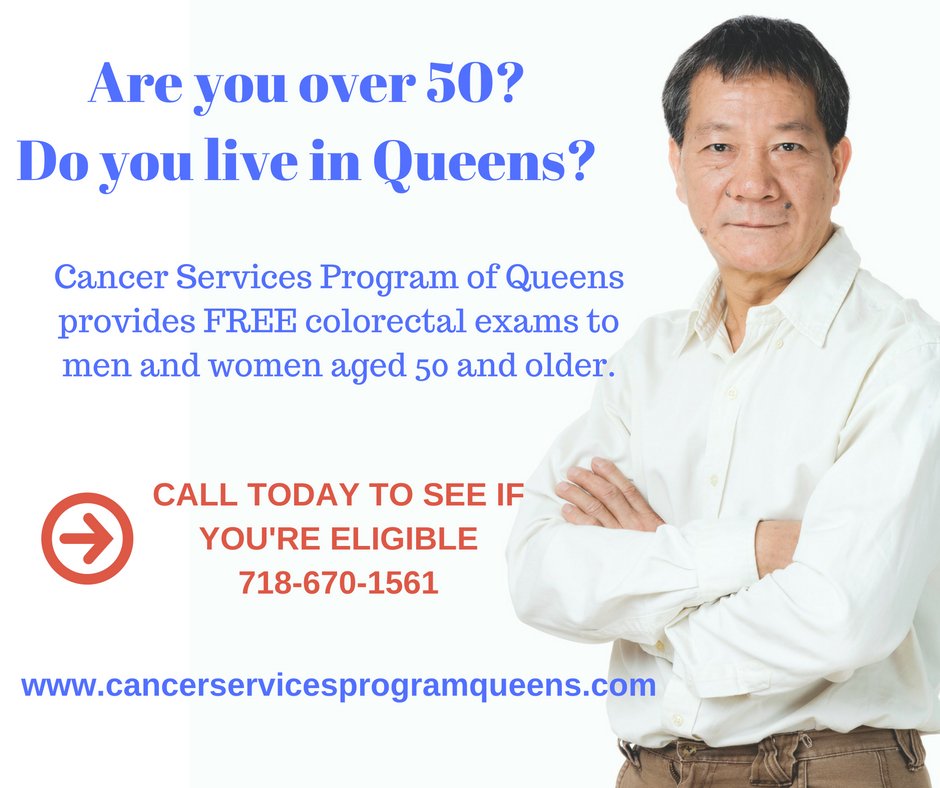 CSPQueens's tweet photo. Call 718-670-1561, see if you're eligible for free colorectal cancer screening
#freecancerscreening #queenscancerscreening #colorectalcancer https://t.co/k7CyKjOMb1