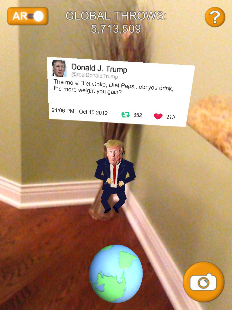 RobloxDevs45's tweet image. I found Donald Trump on the Trump Go! Game By Pyson Games Oy!