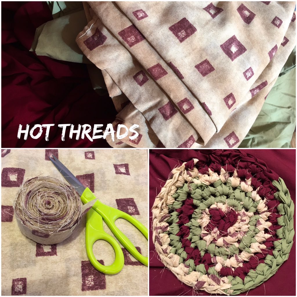 HOTThreadsSD's tweet image. Back in the saddle with this custom order from NJ!
#hotthreads #ragrug #recycledlinens