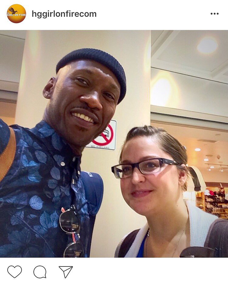 Throwback to that time our girl Colleen ran into Mahershala Ali at the airport. Congrats #MahershalaAli on your well deserved #Oscar!