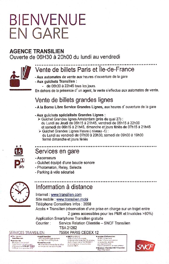 AgencePsl's tweet photo. Bonjour l'agence Navigo de Paris Saint-Lazare vous ouvre ses portes du lundi au vendredi de 6h30 à 20h https://t.co/cwW6WZMcDX