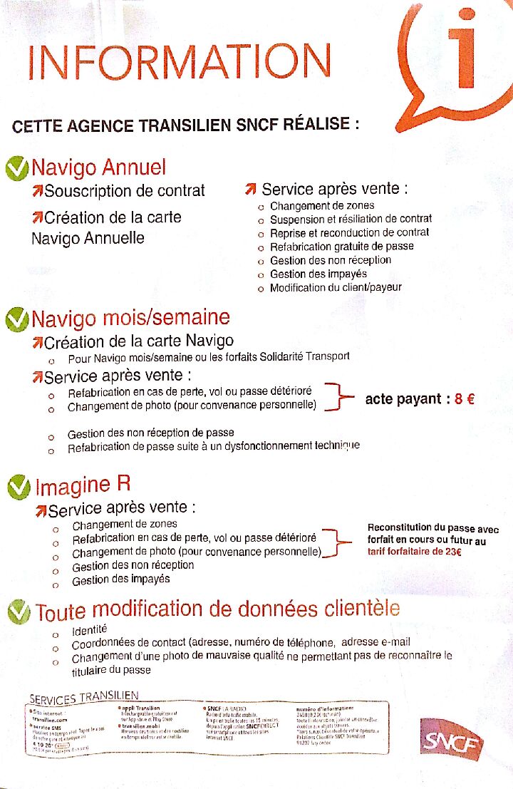 AgencePsl's tweet photo. Bonjour l'agence Navigo de Paris Saint-Lazare vous ouvre ses portes du lundi au vendredi de 6h30 à 20h https://t.co/cwW6WZMcDX