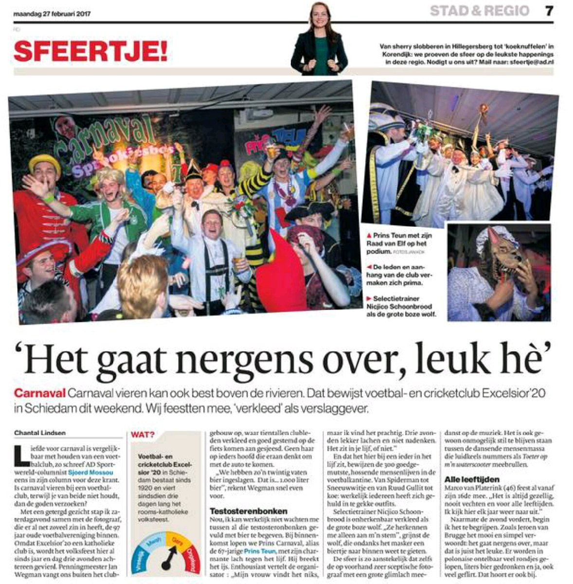 excelsior20's tweet photo. Vandaag in het @RDWaterweg #sfeertje #alaaf #PrinsTeun #traditie https://t.co/IsvqVLvZX0