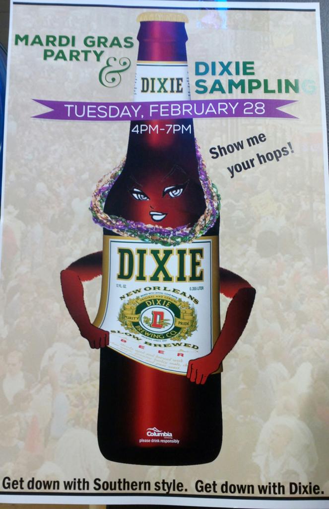 beerlvrpdx's tweet photo. Celebrate #MardiGras with us with some Dixie beer! Tuesday, 4-7p #pdxbeerevents #beer https://t.co/lDYfIyrag0
