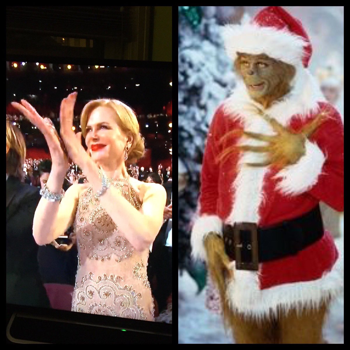 TosaAce's tweet photo. Dem #hands tho. @NicoleKidman #grinchhands #NicoleKidman #TheOscars #big #sasquachhands @heidiklum #harryandthehendersonshands https://t.co/MSHBtr7SFM