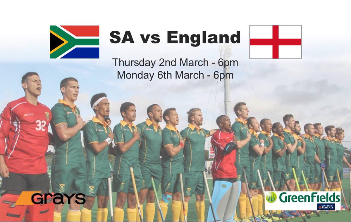 SA_Hockey_Men's tweet photo. On the 2nd and 6th March we are up against @EnglandHockey at Hartleyvale, come along and be part of the #SAHockeyRevolution #CTSummerSeries https://t.co/aWIhmOI22X