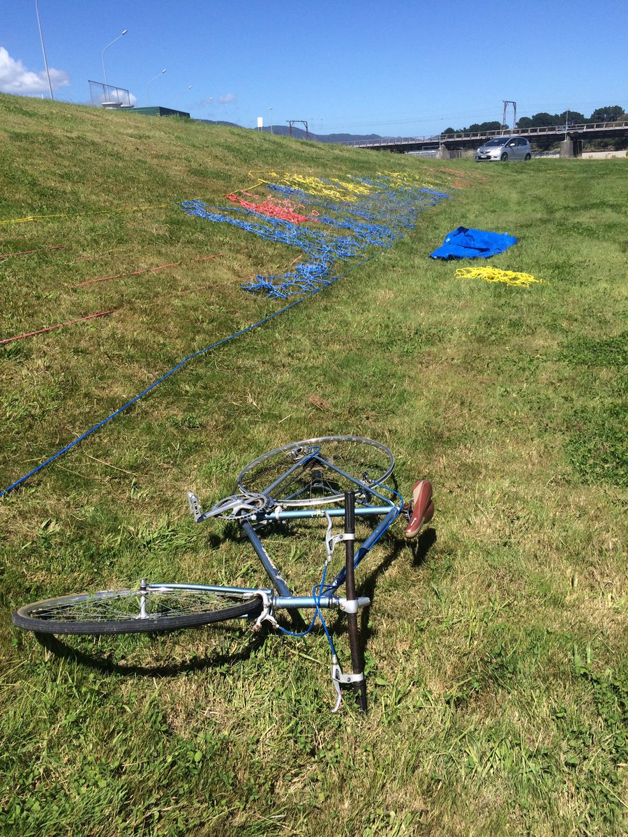 o_gabbyo's tweet image. Day 3 of @CommonGroundPAF.I have gained a bike, +someone has helped themselves to 30m of the rope artwork... #publicartpublicservice
