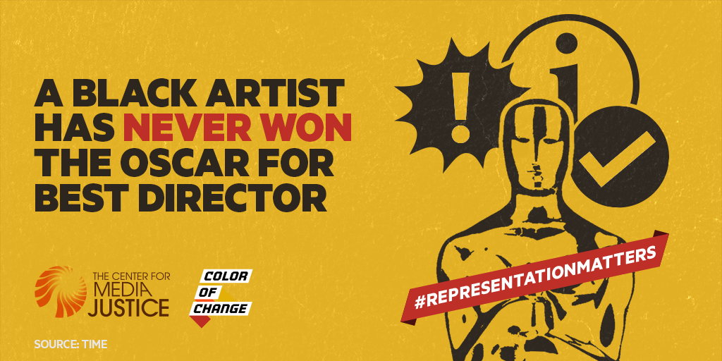 mediajustice's tweet photo. Sadly, this remains true tonight. #RepresentationMatters #Oscars https://t.co/GWQqFYpNvy
