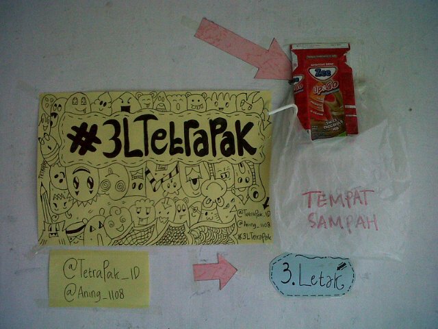 Aning_1108's tweet photo. @TetraPak_ID 3L demi Lingkungan : 3) LETAK - Letakkan kemasan ke tempat sampah yang tersedia​​​​​​​​​​☺ #3LTetraPak https://t.co/acf10c6Nhp