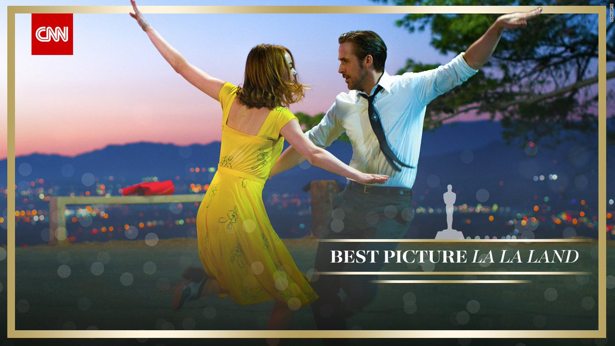 CNN's tweet image. JUST IN: "La La Land" wins Best Picture at the 89th Academy Awards #Oscars cnn.it/2mtJjO7