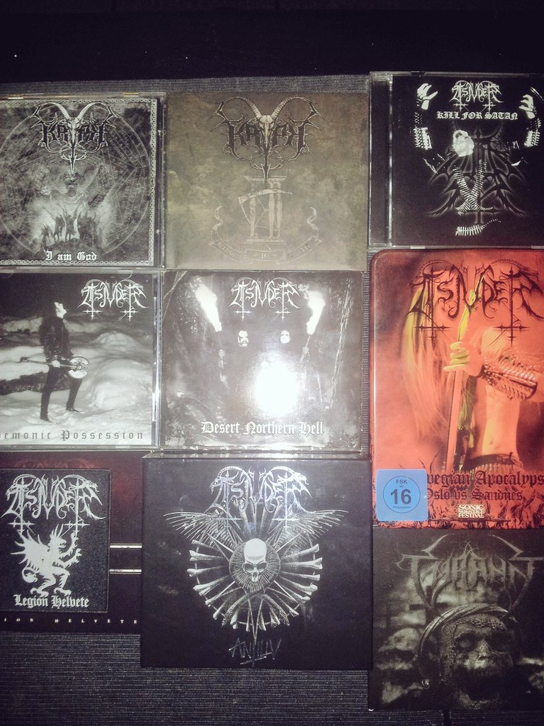 RobTNBM's tweet photo. @kryptofficial @tsjuder tyrann #antihuman #antilife #blackmetal #cdcollection #krypt #satan #tnbm #truenorwegianblackmetal #tsjuder #tyrann https://t.co/TULTzRmDzy