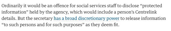 FarrellPF's tweet photo. Centrelink recipient's data released by department to counter public criticism https://t.co/aVlNedXjuv https://t.co/cyVdsdZ9Bg