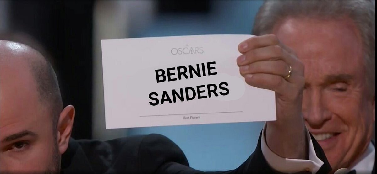 People4Bernie's tweet photo. Too soon? #oscars https://t.co/8oyERpcRA8
