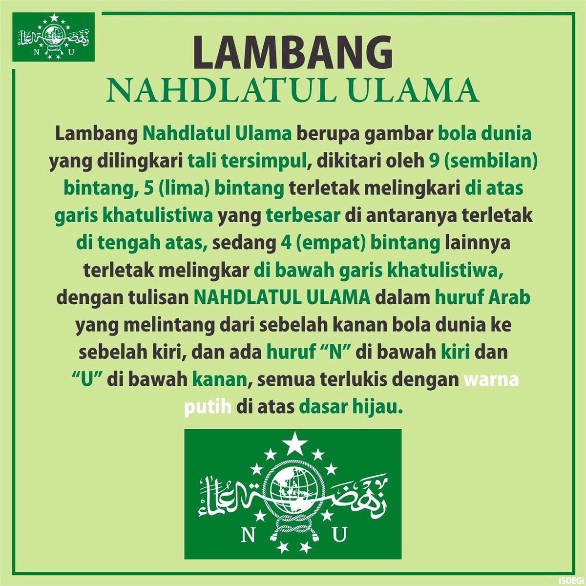 Nahdlatul Ulama Simak Penjelasan Lambang Nu Berikut Ini