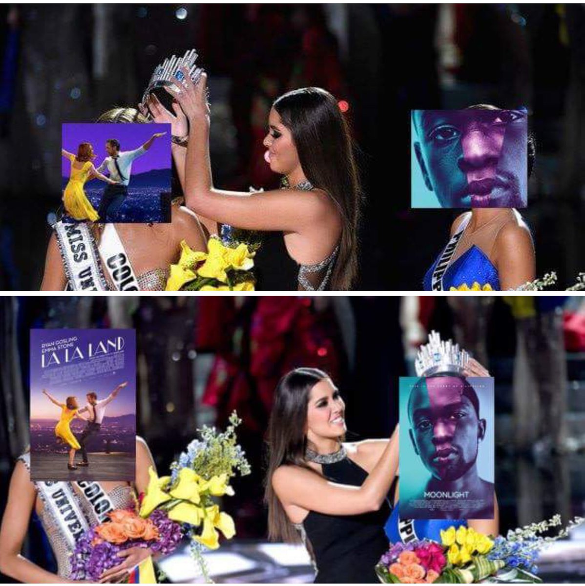 fed_Aless's tweet photo. #Oscars #Oscars2017 #SteveHarvey was there! #LALALAND #moonlight https://t.co/7drEC6NWyg