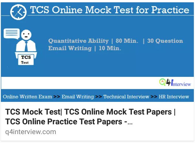 q4interview's tweet image. Take TCS Mock Test 

Email writing: q4interview.com/latest-email-w…

#freshers #placementpapers #jobseekers #jobs #freshersworld #onlinemocktest