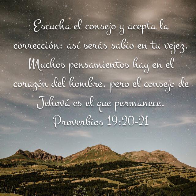 El corazón humano genera muchos proyectos, pero al final prevalecen los designios del Señor. (Proverbios 19:20, 21)